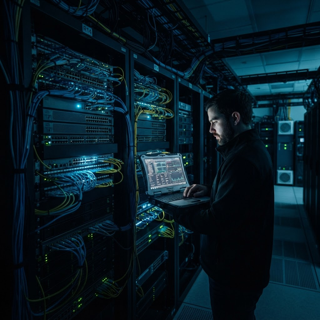 Enterprise network switches and fiber cabling supporting a professional IP video surveillance environment